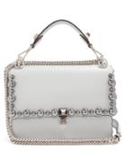 Matchesfashion.com Fendi - Kan I Leather Cross Body Bag - Womens - Light Blue