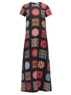 Matchesfashion.com La Doublej - Swing Floral-print Maxi Dress - Womens - Black Multi