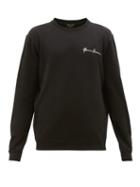 Matchesfashion.com Versace - Signature-embroidered Cotton Sweatshirt - Mens - Black