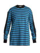 Matchesfashion.com Givenchy - Striped Cotton Sweatshirt - Womens - Black Blue