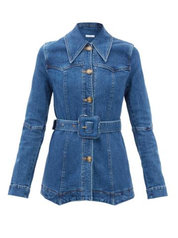 Rejina Pyo - Maeve Organic-cotton Denim Belted Jacket - Womens - Mid Denim