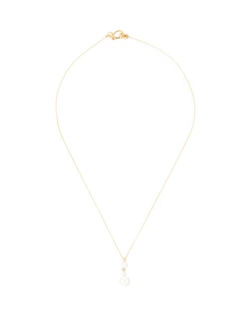 Matchesfashion.com Sophie Bille Brahe - Babylon Pearl & 18kt Gold Pendant Necklace - Womens - Pearl