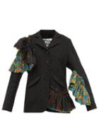 Matchesfashion.com Matty Bovan - Liberty Print Poplin And Flannel Jacket - Womens - Dark Grey