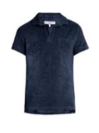 Matchesfashion.com Orlebar Brown - Terry Towelling Cotton Polo Shirt - Mens - Navy