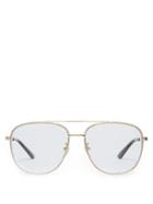 Matchesfashion.com Gucci - Tortoiseshell Acetate Aviator Sunglasses - Mens - Gold