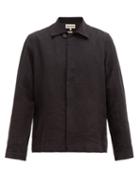 Matchesfashion.com Maran - Button Down Linen Jacket - Mens - Black