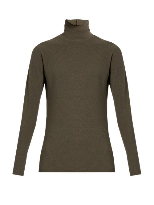 Haider Ackermann Roll-neck Cotton And Wool-blend Sweater