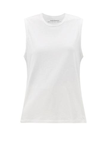 Ladies Rtw Another Tomorrow - Sleeveless Organic-cotton Jersey T-shirt - Womens - White