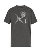 Matchesfashion.com Balenciaga - Goth Oversized Cotton T Shirt - Mens - Black