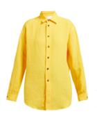 Matchesfashion.com On The Island - Ransvik Oversized Linen Shirt - Womens - Yellow