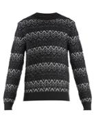 Saint Laurent Zig-zag Wool-blend Sweater