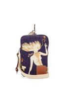 Matchesfashion.com Loewe Paula's Ibiza - Mermaid-print Canvas Cross-body Pouch - Mens - Blue Multi