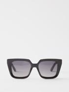 Dior - Diormidnight S1i Square Acetate Sunglasses - Womens - Black Grey