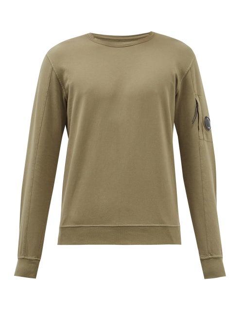 C.p. Company - Goggle-lens Cotton-fleece Sweatshirt - Mens - Khaki