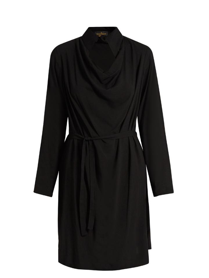 Vivienne Westwood Anglomania Tondo Cowl-neck Draped Dress