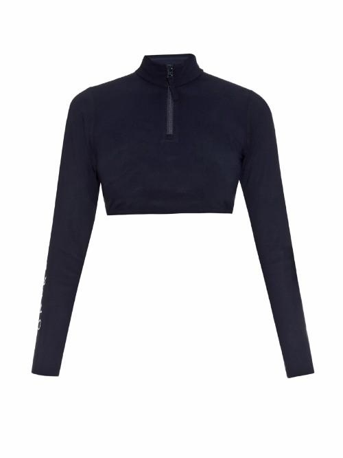 Orlebar Brown Gia Cropped Rash-guard Top