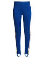 Matchesfashion.com Gucci - Contrast Stripe Stirrup Hem Leggings - Womens - Blue Multi