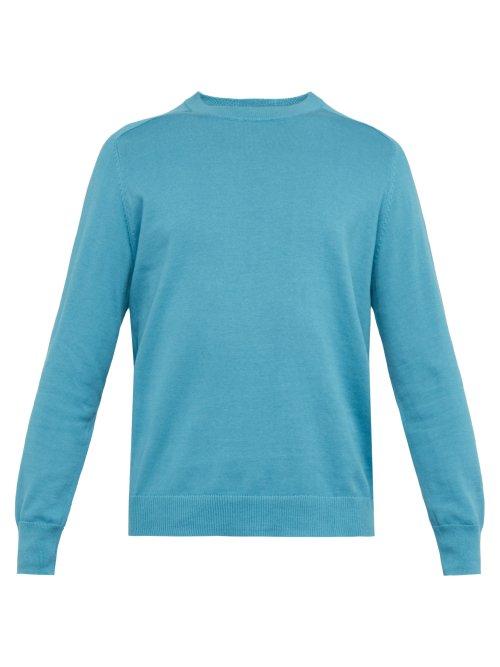 Matchesfashion.com Hope - Compose Cotton Jersey Sweater - Mens - Blue