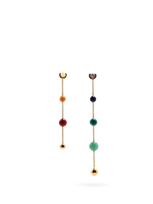 Matchesfashion.com Loewe Paula's Ibiza - Chakras Beaded Mismatched Earrings - Womens - Multi