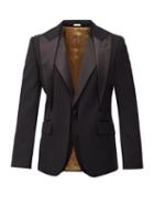 Matchesfashion.com Alexander Mcqueen - Layered Single-breasted Wool Suit Jacket - Mens - Black