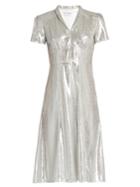 Hvn Morgan Short-sleeved Lam Dress