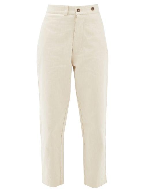 Matchesfashion.com Mhl By Margaret Howell - Buttoned Straight Leg Jeans - Womens - Beige