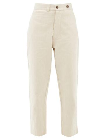 Matchesfashion.com Mhl By Margaret Howell - Buttoned Straight Leg Jeans - Womens - Beige