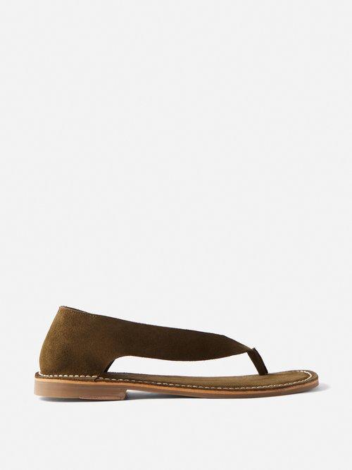 Jacques Solovire - Midi Suede Sandals - Mens - Khaki