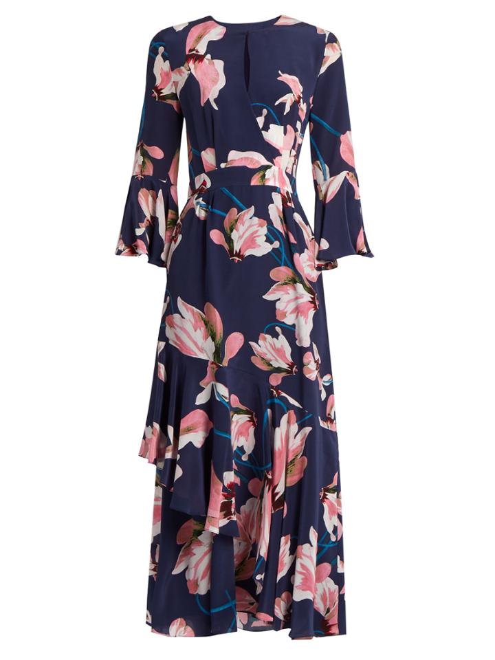 Erdem Florence Kayo Lily-print Silk Crepe Dress
