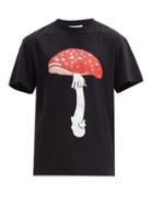 Matchesfashion.com Jw Anderson - Mushroom-print Cotton-jersey T-shirt - Mens - Black