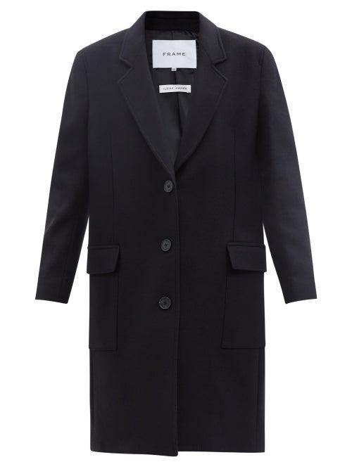 Frame - X Ilona Hamer East Side Pressed-wool Overcoat - Womens - Black
