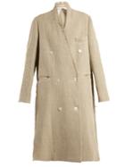 Golden Goose Deluxe Brand Anina Double-breasted Frayed-edge Canvas Coat