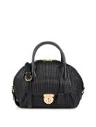 Salvatore Ferragamo Fiamma Woven-leather Tote