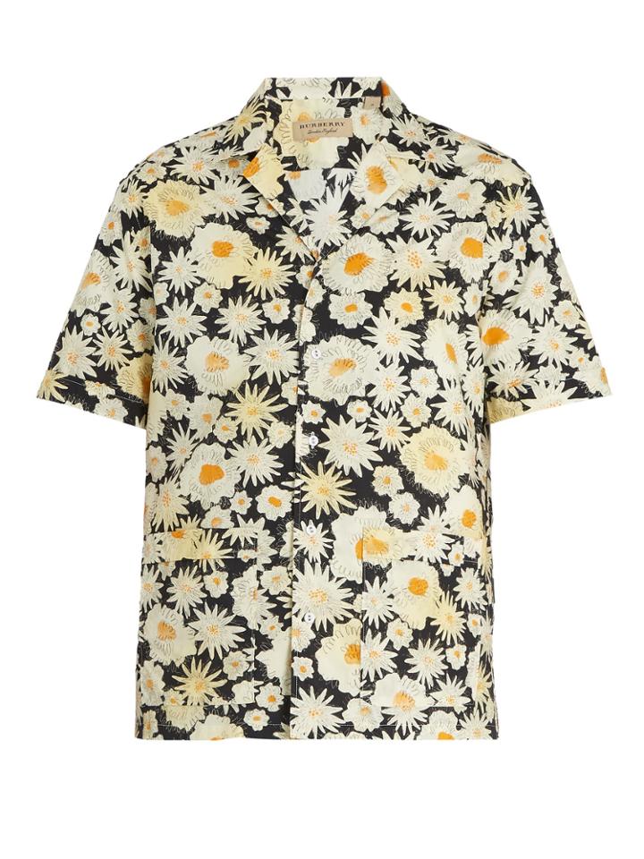 Burberry Jude Daisy-print Short-sleeve Shirt