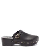 Matchesfashion.com Ancient Greek Sandals - Wing-buckle Leather Clog Mules - Womens - Black