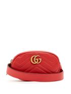 Matchesfashion.com Gucci - Gg Marmont Quilted Leather Belt Bag - Womens - Red