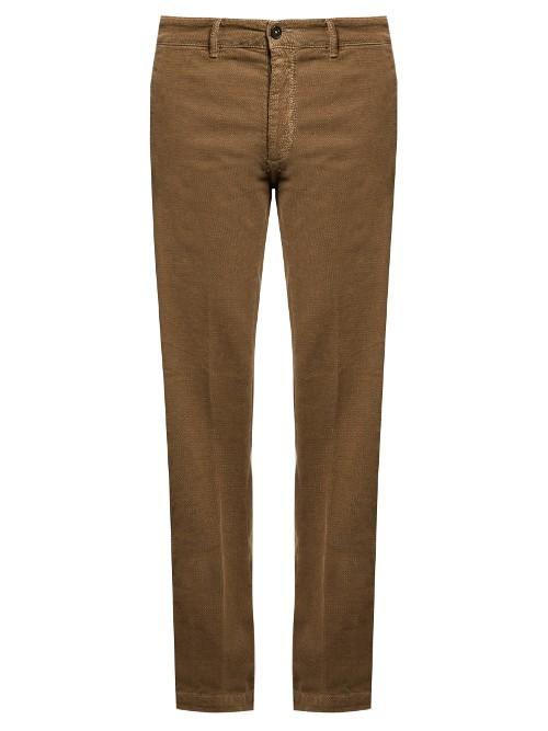 Massimo Alba Mid-rise Slim-leg Stretch-cotton Trousers