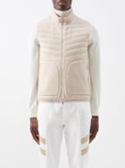 Brunello Cucinelli - Quilted Cashmere Zip-up Gilet - Mens - Beige