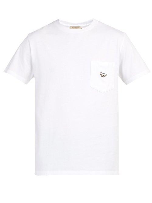 Matchesfashion.com Maison Kitsun - Quadi Fox Pocket Cotton T Shirt - Mens - White