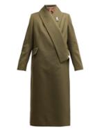 Matchesfashion.com Golden Goose - Oversized Wrap Around Coat - Womens - Khaki