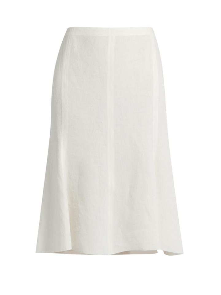 Calvin Klein Collection Laflair Panelled Linen Skirt