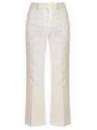 Matchesfashion.com Calvin Klein Collection - Lagen Tailored Linen Trousers - Womens - White