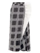 Matchesfashion.com Rodarte - Ruffled Checked Sequin Maxi Skirt - Womens - Black Silver