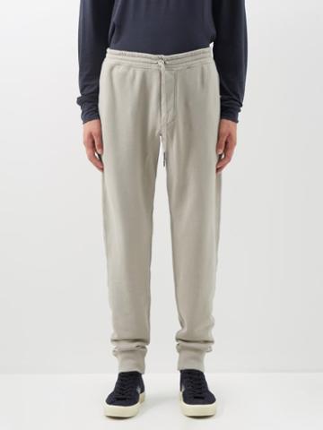 Tom Ford - Vintage-dyed Cotton-jersey Track Pants - Mens - Light Grey