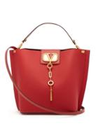 Matchesfashion.com Valentino - V Logo Escape Grained Leather Tote Bag - Womens - Red
