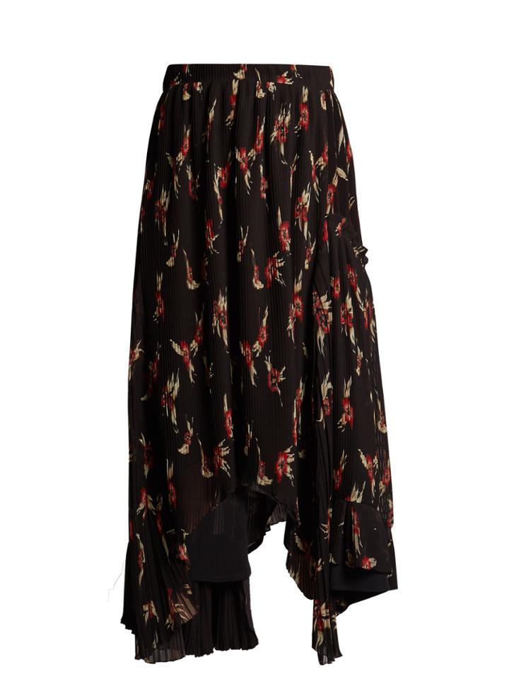Isabel Marant Wilny Floral-print Pleated Skirt