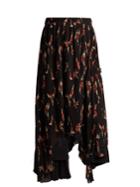 Isabel Marant Wilny Floral-print Pleated Skirt