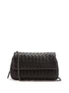 Matchesfashion.com Bottega Veneta - Intrecciato Mini Leather Cross Body Bag - Womens - Black