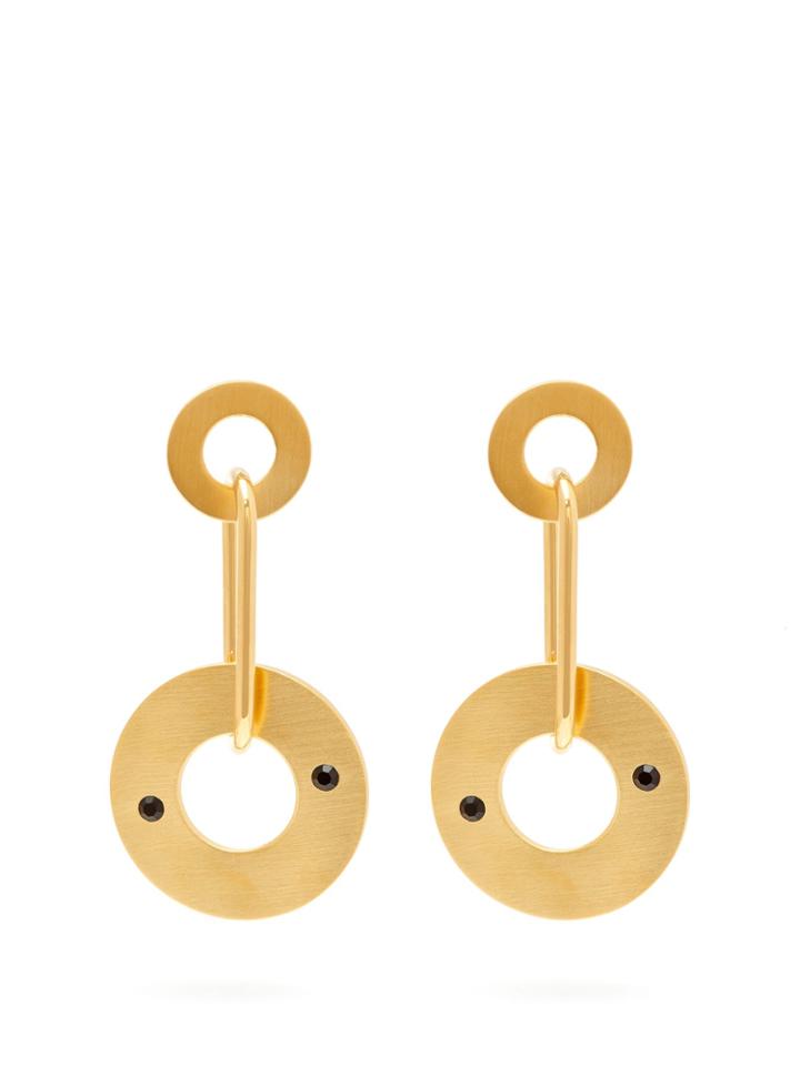 Marni Hoop Link Metal Earrings