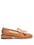 Robert Clergerie Joux Ruffle Leather Loafers